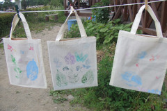 葉っぱのスタンプ