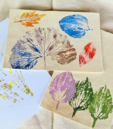 葉っぱのスタンプ