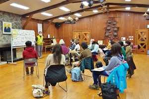 森での研修風景